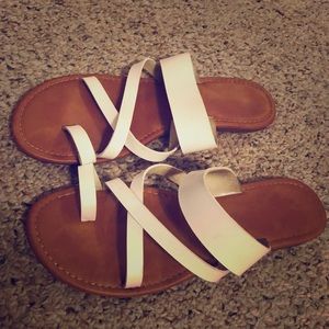 White sandals
